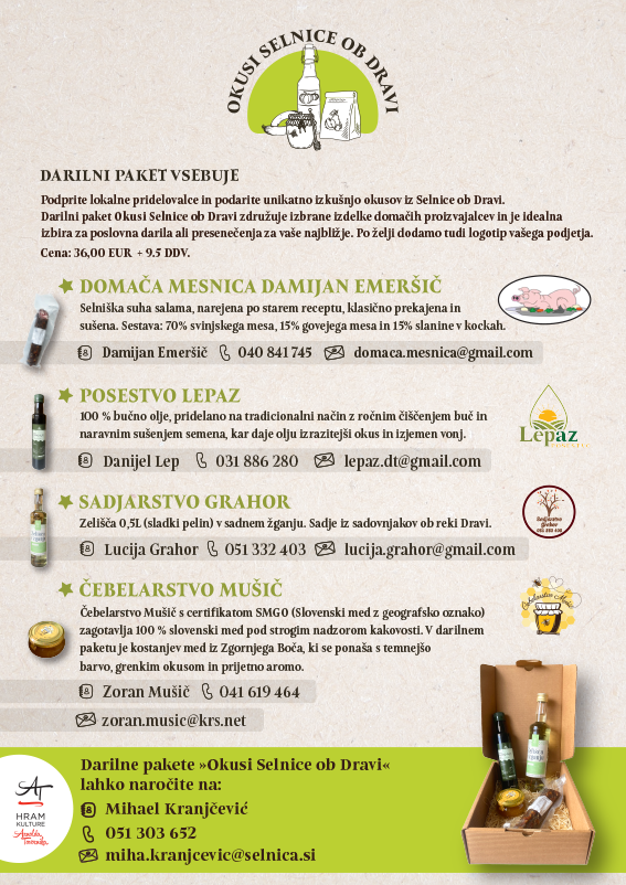 Okusi Selnica ob Dravi - ponudba